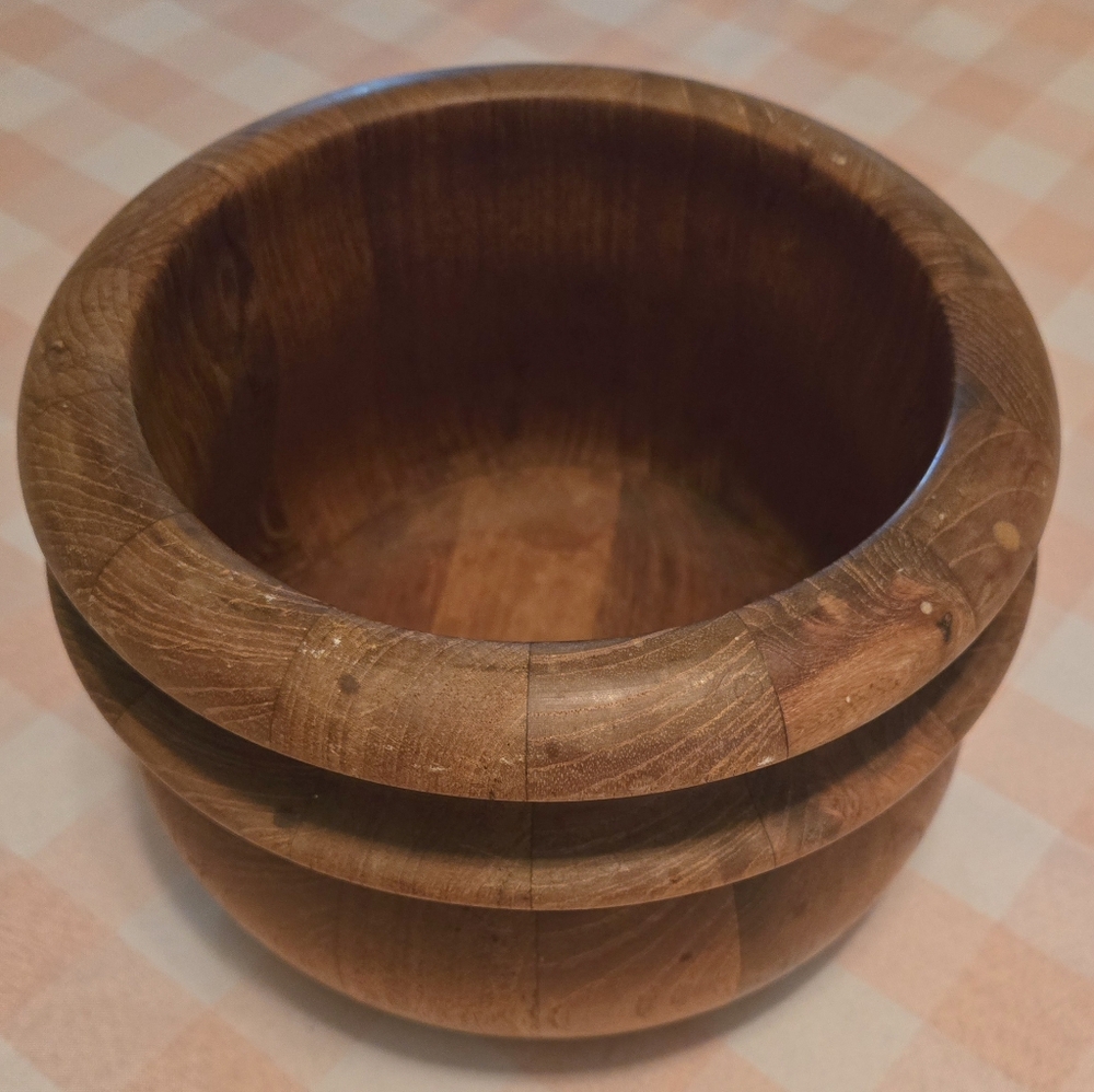 Vintage Teak Wood Salad Bowl